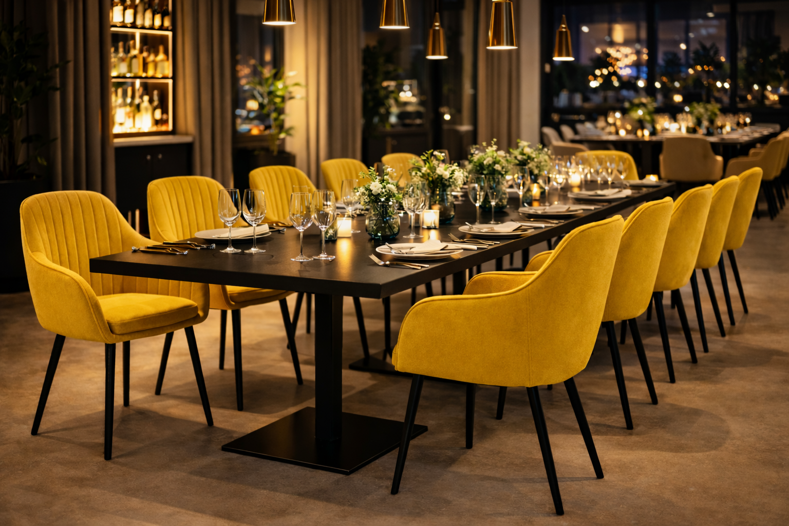 Krzesło z Podłokietnikami Żółte Tapicerowane Welurowe Do Salonu i Kuchni