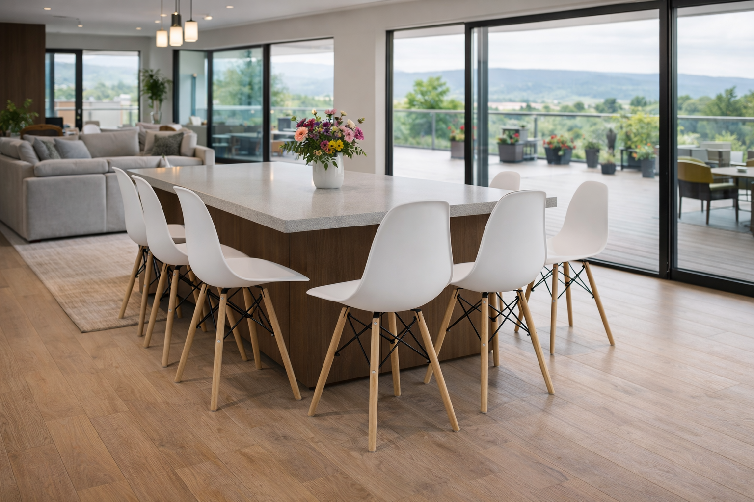 Krzesło Pure - Skandynawskie Z Wysokiej Jakości Plastiku Białe