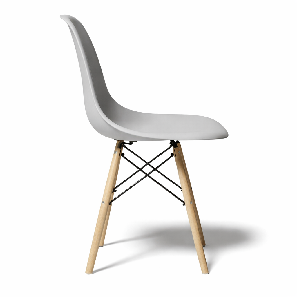 Krzesło Pure - Skandynawskie Z Wysokiej Jakości Plastiku Szare