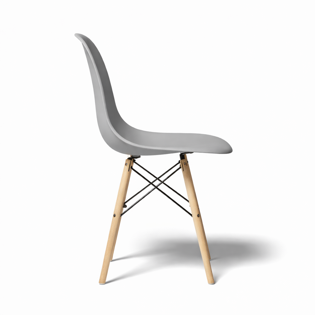 Krzesło Pure - Skandynawskie Z Wysokiej Jakości Plastiku Szare