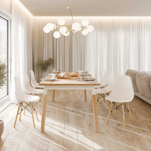 Krzesło Pure - Skandynawskie Z Wysokiej Jakości Plastiku Białe