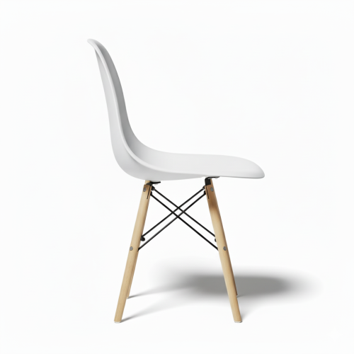 Krzesło Pure - Skandynawskie Z Wysokiej Jakości Plastiku Białe