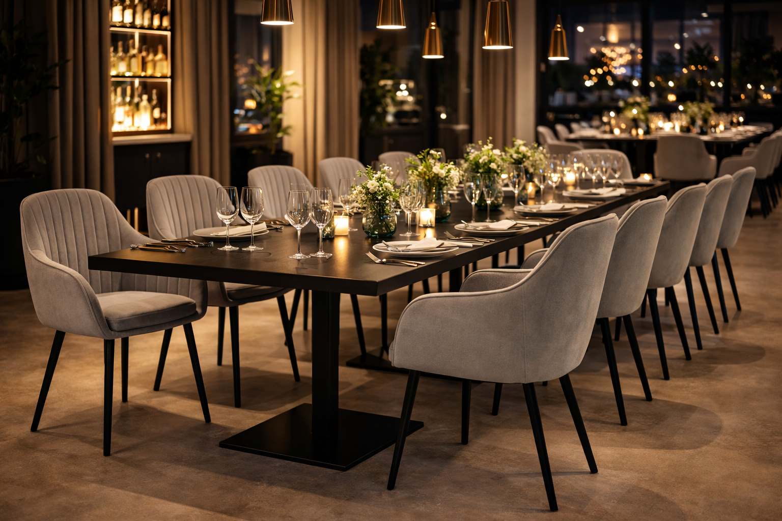 Krzesło z Podłokietnikami Szare Tapicerowane Welurowe Do Salonu i Kuchni