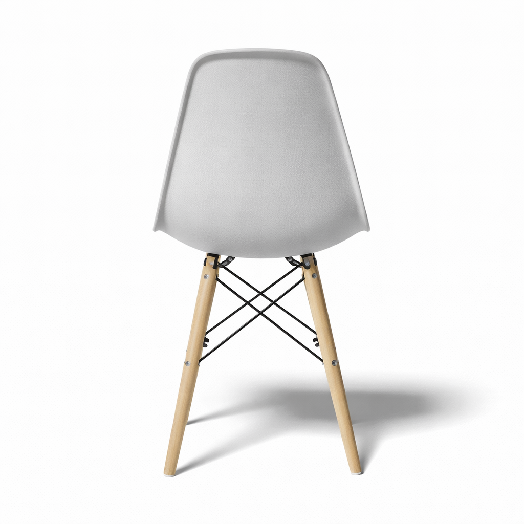 Krzesło Pure - Skandynawskie Z Wysokiej Jakości Plastiku Szare