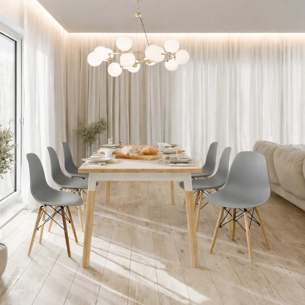 Krzesło Pure - Skandynawskie Z Wysokiej Jakości Plastiku Szare