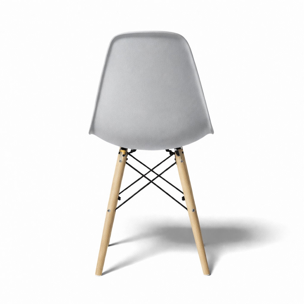 Krzesło Pure - Skandynawskie Z Wysokiej Jakości Plastiku Szare