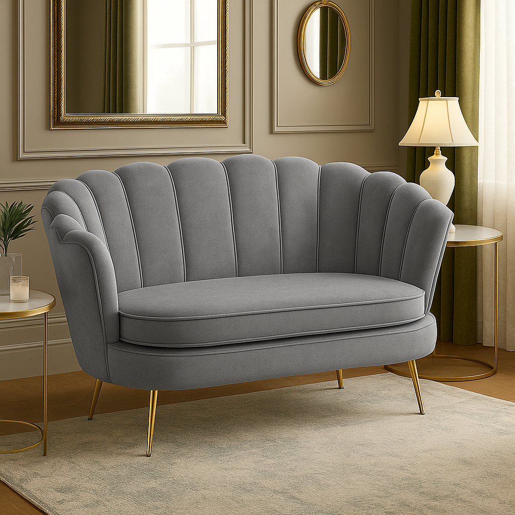 Szara Elegancka Sofa Muszelka – styl, komfort i wyjątkowa atmosfera Twojego wnętrza