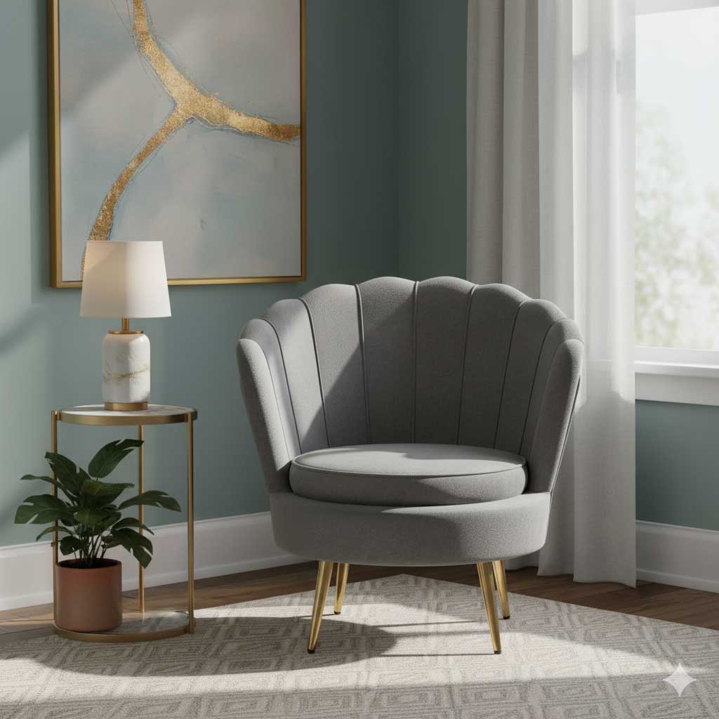 Fotel Muszelka - Różowy (1)