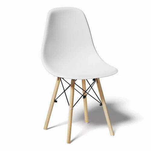 Krzesło Pure - Skandynawskie Z Wysokiej Jakości Plastiku Białe