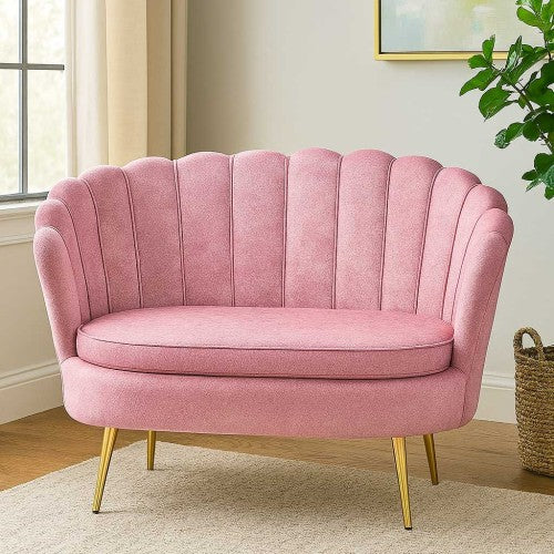 Rózowy Elegancka Sofa Muszelka – styl, komfort i wyjątkowa atmosfera Twojego wnętrza